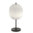 Elegante tafellamp van mondgeblazen glas en zwart metaal Domizia-T Aanbod