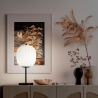 Elegante tafellamp van mondgeblazen glas en zwart metaal Domizia-T Kortingen