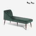 Dormeuse vintage à gauche classique en velours Agos Promotion