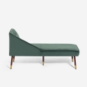 Dormeuse vintage à gauche classique en velours Agos Choix