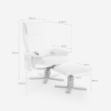 Fauteuil de massage relaxant et chauffant avec repose-pieds Myron 