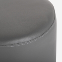 Pouf repose-pieds design cylindre en similicuir blanc gris Hebi Choix