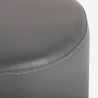 Pouf repose-pieds design cylindre en similicuir blanc gris Hebi Choix