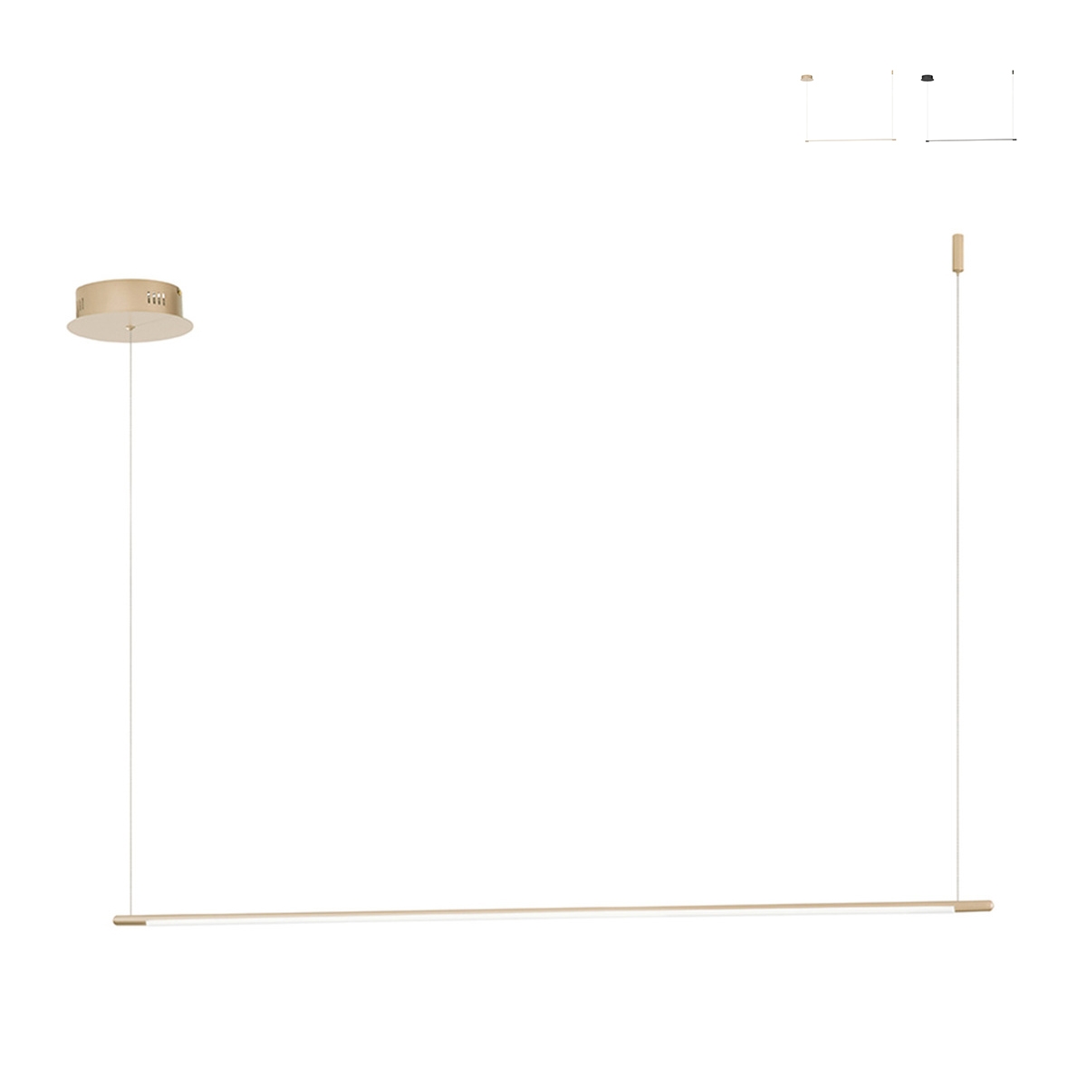 Hanglamp met LED-balk van metaal 120cm Genius L Aanbod