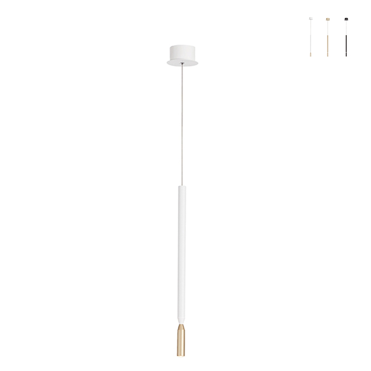 Hanglamp met LED van gelakt metaal Tubic Aanbieding Hanglamp met LED van gelakt metaal Tubic Aanbieding