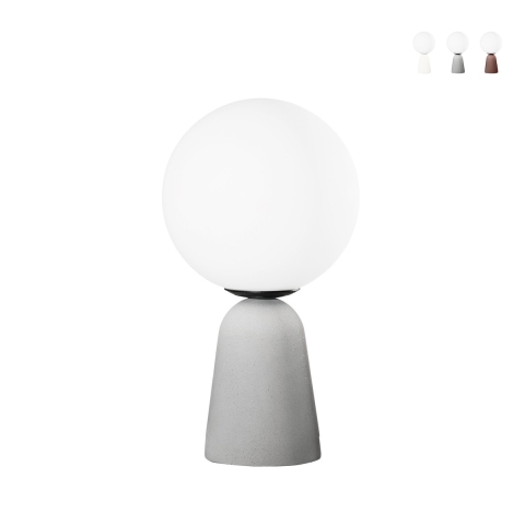 Moderne tafellamp van beton met ronde lampenkap H33cm Rock Table Aanbieding