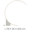 Boogvloerlamp met LED H204cm in metaal Rune M Korting