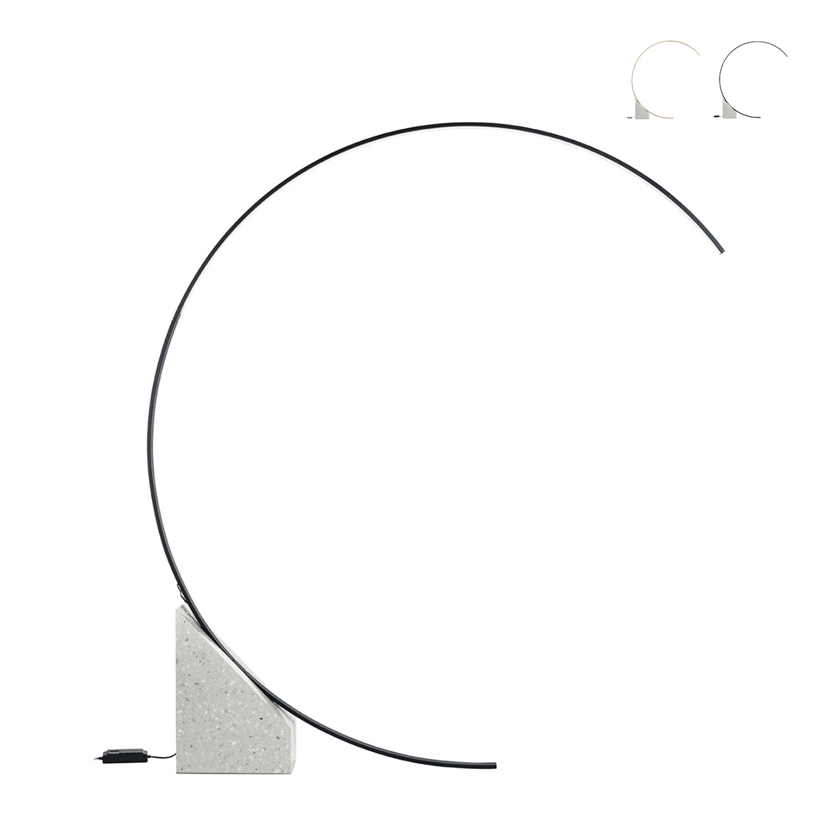 Boogvloerlamp met LED H204cm in metaal Rune M Aanbieding