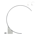 Boogvloerlamp met LED H204cm in metaal Rune M Aanbieding