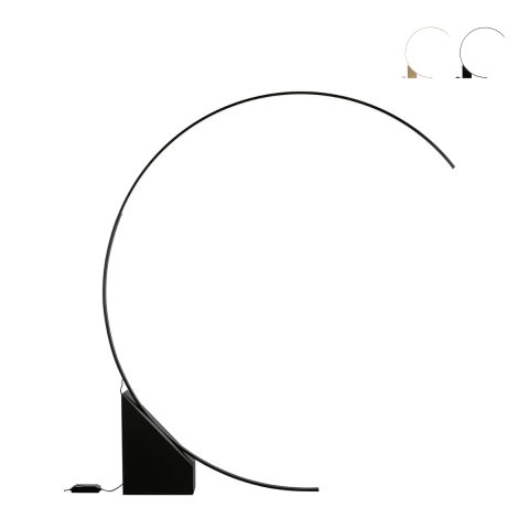Lampe sur pied arc LED H204cm en métal Rune Promotion