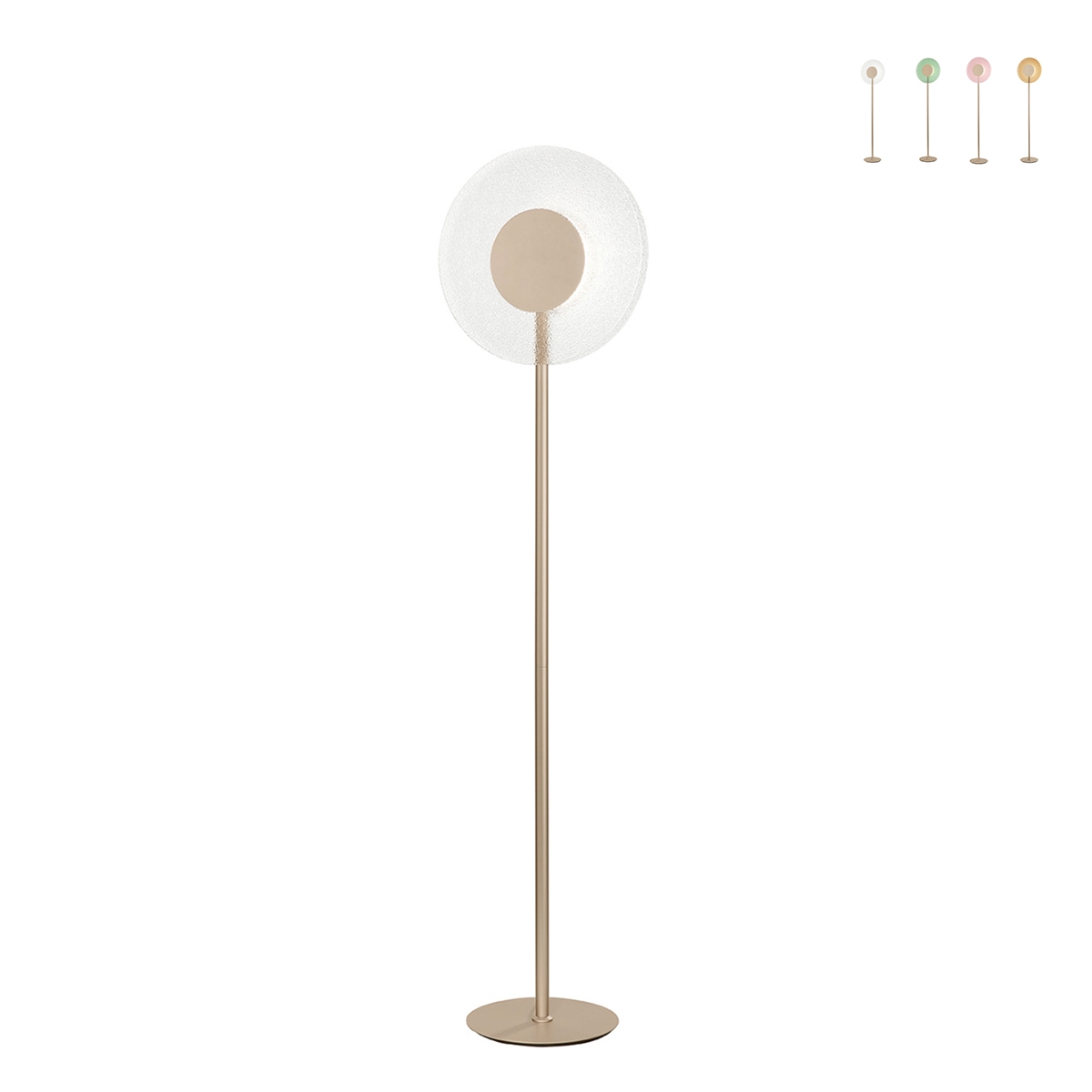 LED Vloerlamp H170cm van metaal en glas Jokey PT Aanbod