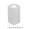 Plafonnier rectangulaire en aluminium H12cm Aloa Caractéristiques