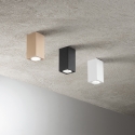 Plafonnier rectangulaire en aluminium H12cm Aloa Remises