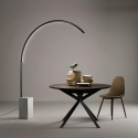 Boogvloerlamp van metaal met LED H215cm Biblio M Verkoop