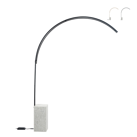Lampadaire arc en métal avec LED H215cm Biblio M Promotion