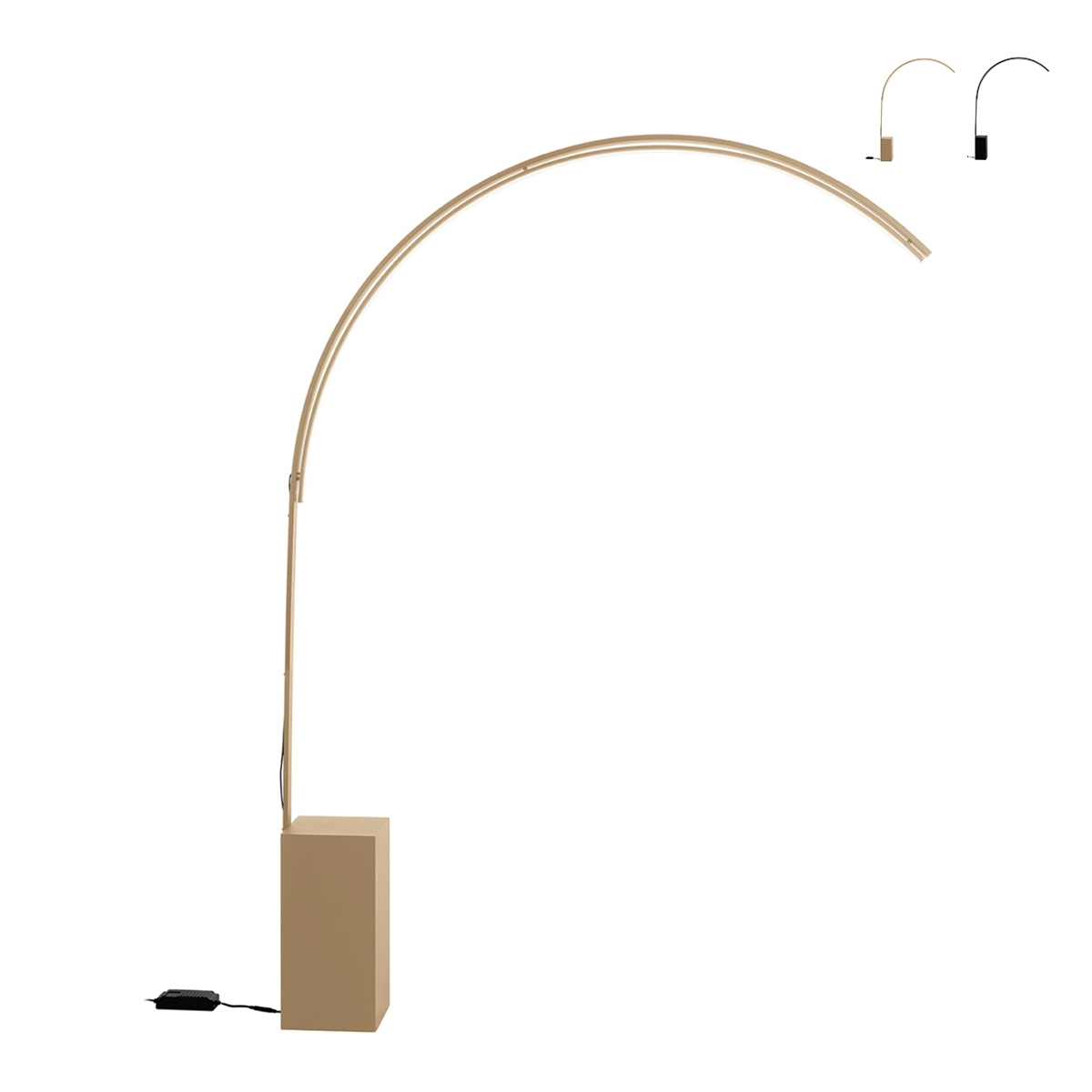Lampadaire arqué en métal avec LED H215cm Biblio Vente Lampadaire arqué en métal avec LED H215cm Biblio Vente