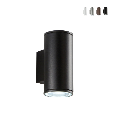 Applique voor buiten van aluminium met dubbel licht H19cm Nevada Aanbieding