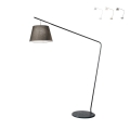 Lampe sur pied avec abat-jour en tissu H190cm Velvet Promotion