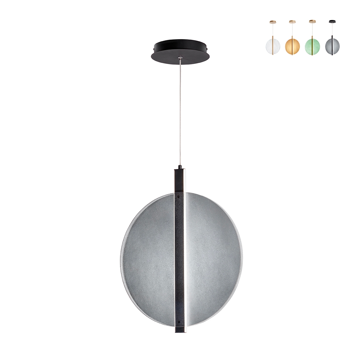 Hanglamp in glas en metaal Ø45cm Juis L Korting Hanglamp in glas en metaal Ø45cm Juis L Korting