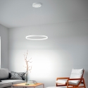 Suspension LED design moderne circulaire en métal blanc Skyround-S Promotion