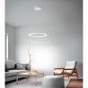 Suspension LED design moderne circulaire en métal blanc Skyround-S Réductions