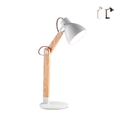 Lampe de bureau moderne en bois design nordique Sveva-T Promotion