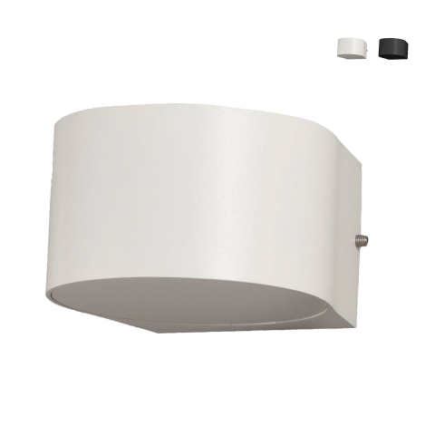 Moderne Buitenwandlamp in cilindervorm van aluminium en glas Lao Aanbieding