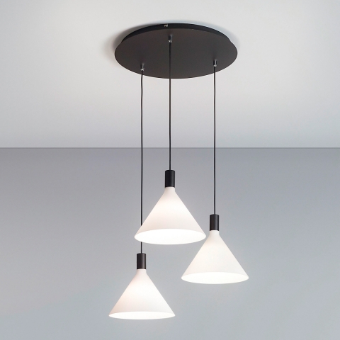 Lustre suspendu pour salon avec 3 lumières de style classique Vincent-CS. Promotion