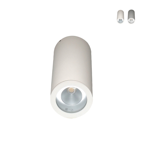 Plafonnier LED de plafond design moderne en cylindre en aluminium Yago Promotion