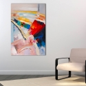 Moderne abstracte schilderij 80x120cm, kleurrijk reliëf Arket Verkoop