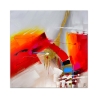 Modern meerkleurig schilderij 100x100cm abstracte kunst op canvas Zynar Aanbieding