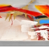 Modern meerkleurig schilderij 100x100cm abstracte kunst op canvas Zynar Aanbod