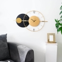 Moderne wandklok 81x50cm gouden metaal Tempo Verkoop
