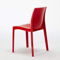 Vierkante salontafel zwart 70x70 cm met stalen onderstel en 2 gekleurde stoelen Ice Mojito 