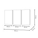 Composition abstraite moderne 180x90cm triptyque sur toile Mola Remises
