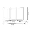 Composition abstraite moderne 180x90cm triptyque sur toile Mola Remises