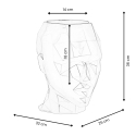 Design bloempot van glasvezel met metaleffect vrouwelijke gezicht Ruzid-M Catalogus