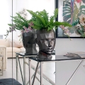 Design bloempot van glasvezel met metaleffect vrouwelijke gezicht Ruzid-M Aanbieding