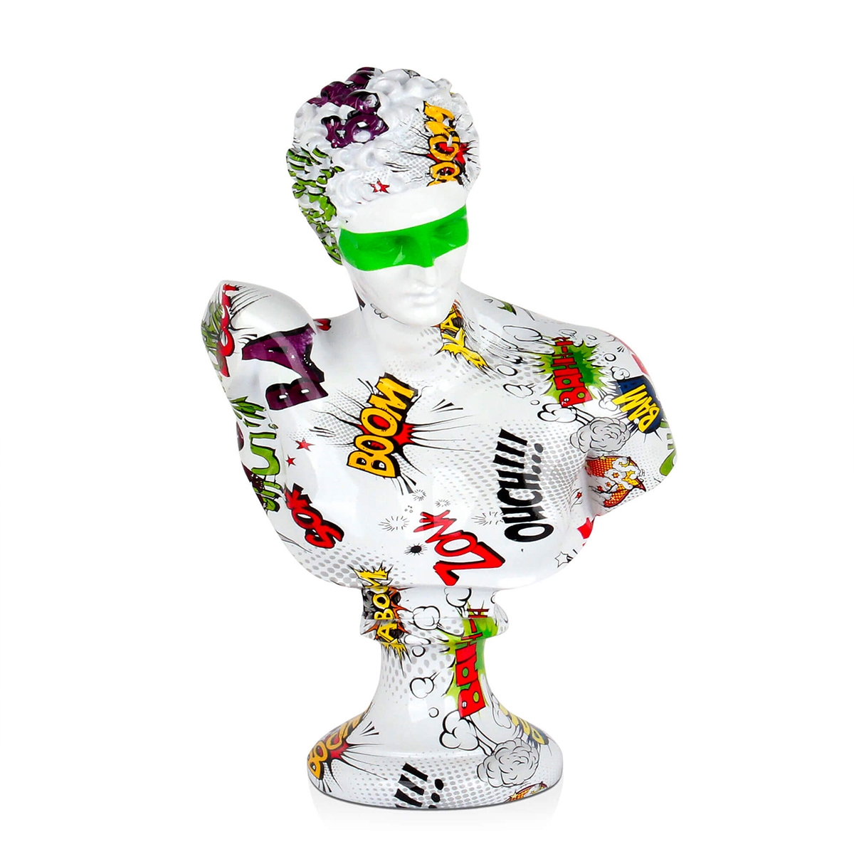 Decoratief pop-art sculptuur buste in hars met graffiti-effect Snark-PA Aanbieding Decoratief pop-art sculptuur buste in hars met graffiti-effect Snark-PA Aanbieding