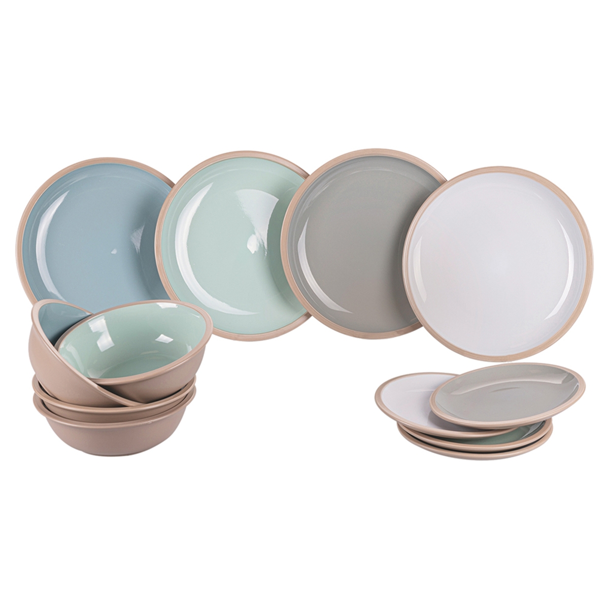 12-delige servies in aardewerk voor 4 personen Bistrot Villa d'Este Home Tivoli Aanbieding 12-delige servies in aardewerk voor 4 personen Bistrot Villa d'Este Home Tivoli Aanbieding