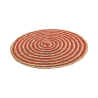 Lot de 6 sets de table ronds en paille tressée Ø38cm Spiral Color 