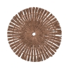 Set van 6 ronde placemats met geweven stro-effect Ø38cm Nature Korting