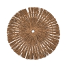 Set van 6 ronde placemats met geweven stro-effect Ø38cm Nature Kortingen