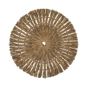 Set van 6 ronde placemats met geweven stro-effect Ø38cm Nature Catalogus