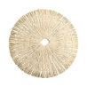 Set van 6 ronde placemats met geweven stro-effect Ø38cm Nature Voorraad