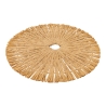 Set van 6 ronde placemats met geweven stro-effect Ø38cm Nature Model
