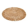 Set van 6 ronde placemats met geweven stro-effect Ø38cm Nature Karakteristieken