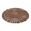 Lot de 6 sets de table ronds effet paille tressée Ø38cm Nature Prix