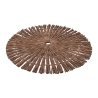 Set van 6 ronde placemats met geweven stro-effect Ø38cm Nature Afmetingen