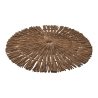 Set van 6 ronde placemats met geweven stro-effect Ø38cm Nature Prijs